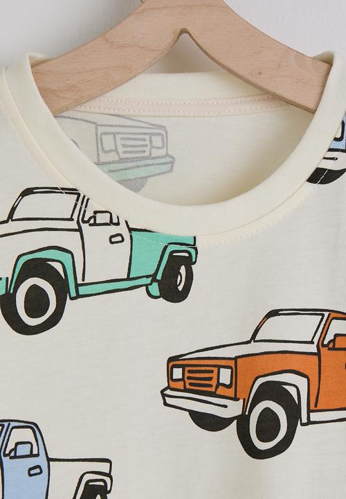 Pop Candy - Truck aop tee & shorts - ivory