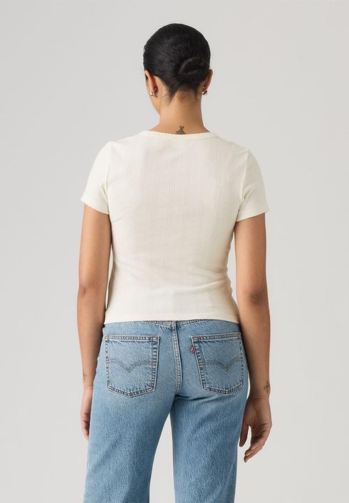 Levi’s® - Dry Goods Pointelle Short sleeve Henley - Egret