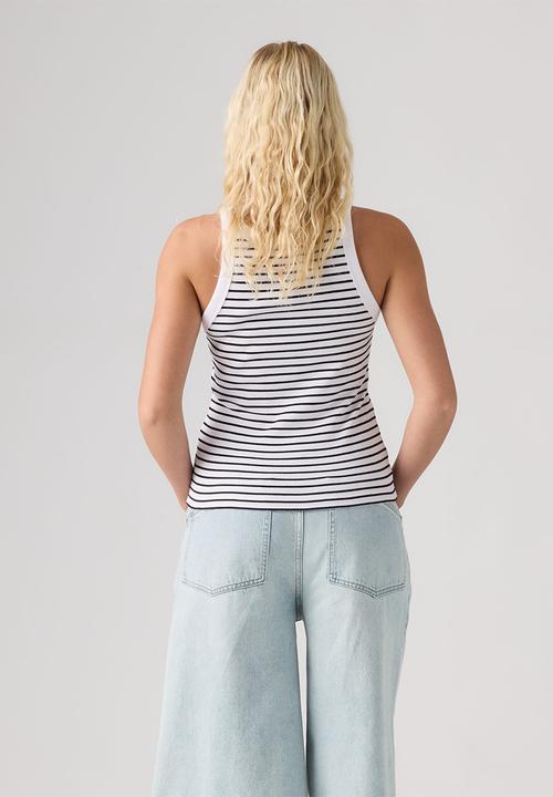 Levi’s® - Essential Racer Tank - May Stripe Bright White Rib