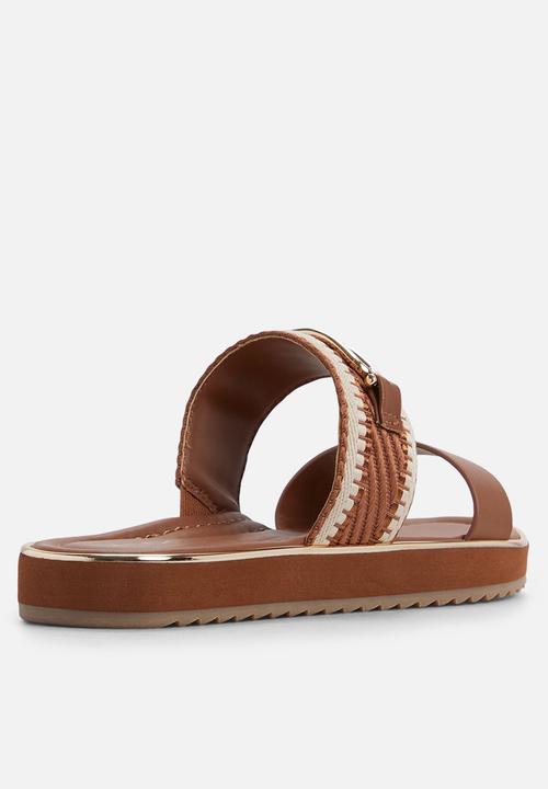 ALDO - Lagoon two strap slide - medium brown