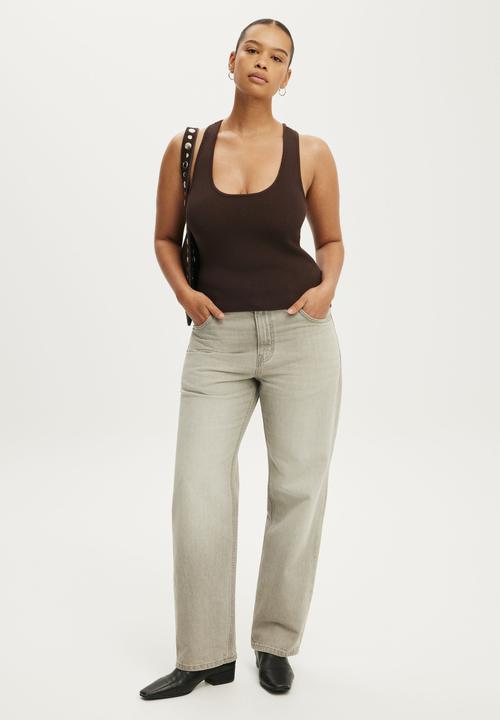 Cotton On - Double Knit Tank - Dark Oak