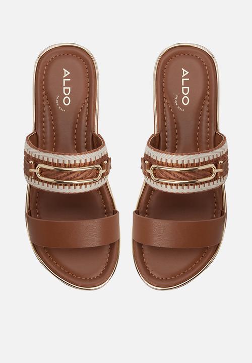 ALDO - Lagoon two strap slide - medium brown