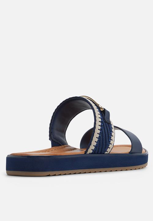 ALDO - Lagoon two strap slide - navy