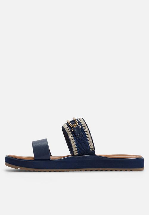 ALDO - Lagoon two strap slide - navy