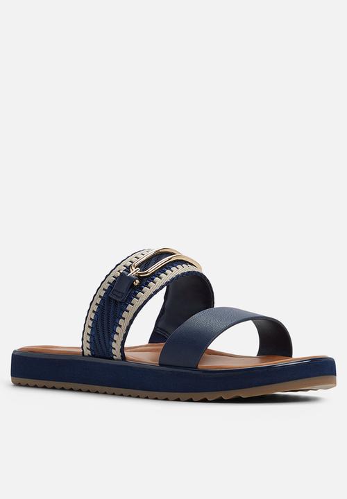 ALDO - Lagoon two strap slide - navy