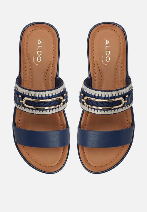 ALDO - Lagoon two strap slide - navy