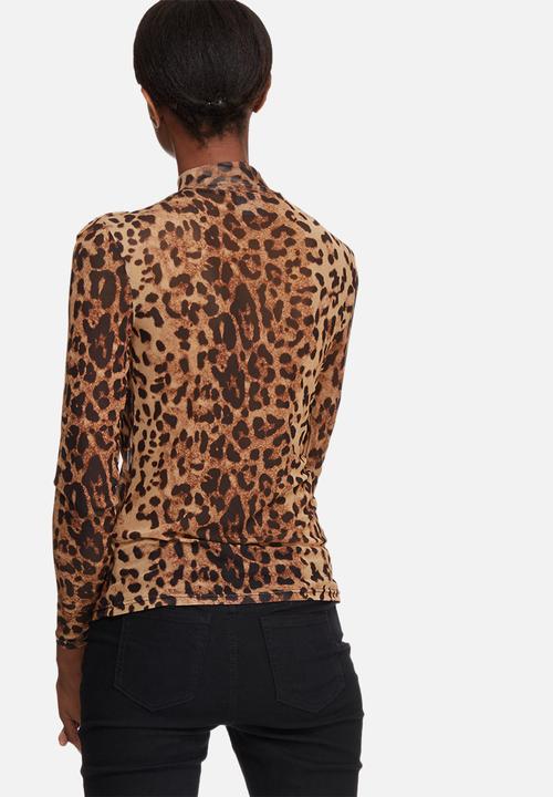 Vero Moda - Rie leo mesh frill top