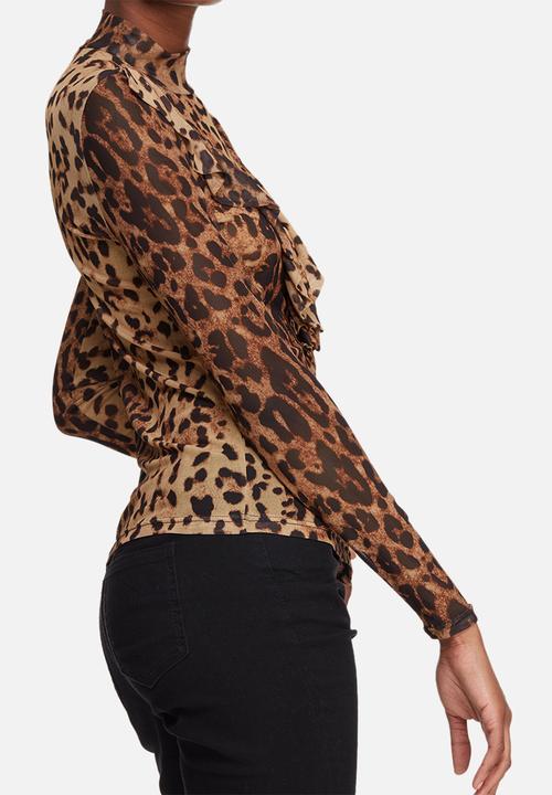 Vero Moda - Rie leo mesh frill top