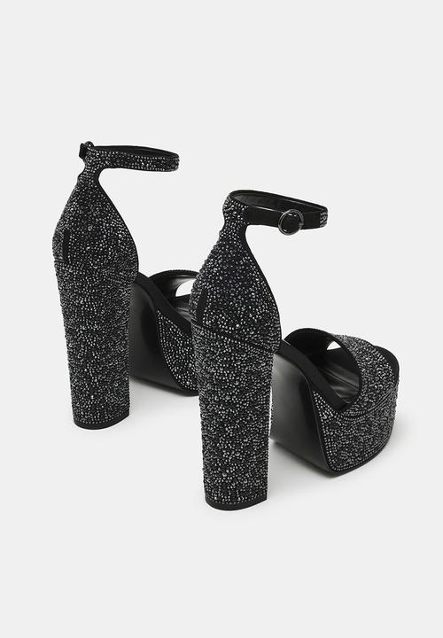 Steve Madden - Glam open toe ankle strap - black