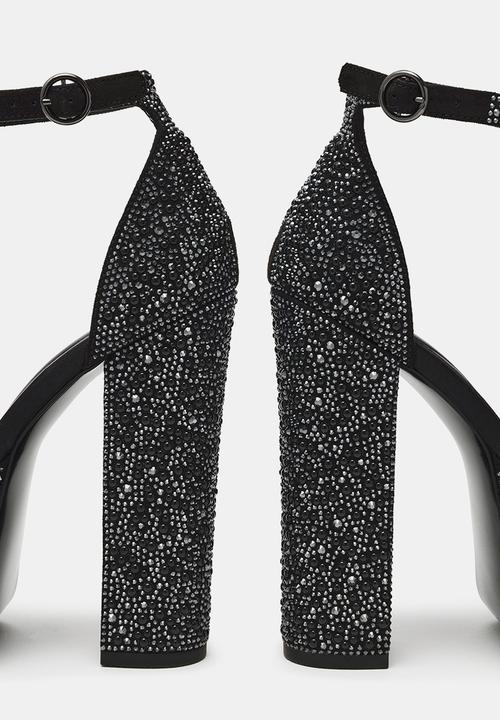Steve Madden - Glam open toe ankle strap - black