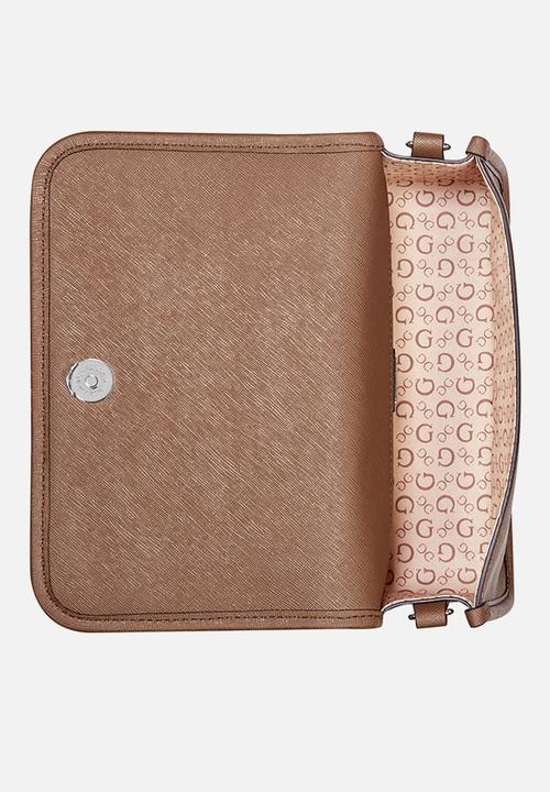 GUESS - Ava Mini Crossbody Flap - Coffee