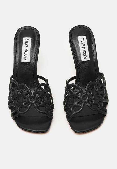 Steve Madden - Seesaw open toe mule - black leat