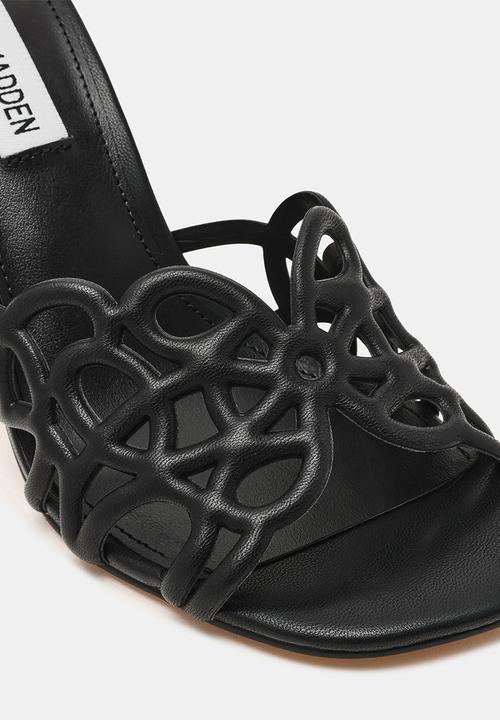 Steve Madden - Seesaw open toe mule - black leat