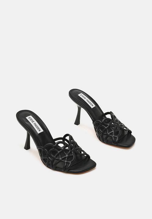 Steve Madden - Seesaw open toe mule - black leat