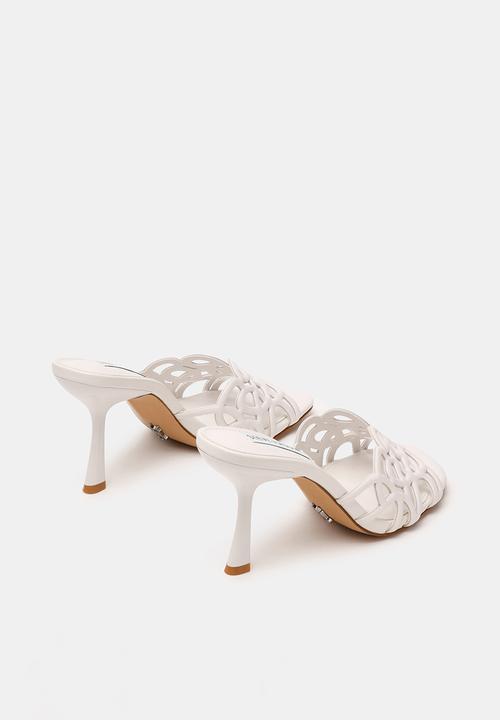 Steve Madden - Seesaw open toe mule - white leat
