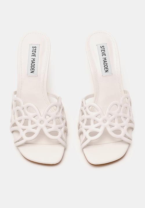 Steve Madden - Seesaw open toe mule - white leat