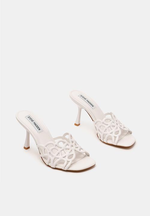 Steve Madden - Seesaw open toe mule - white leat