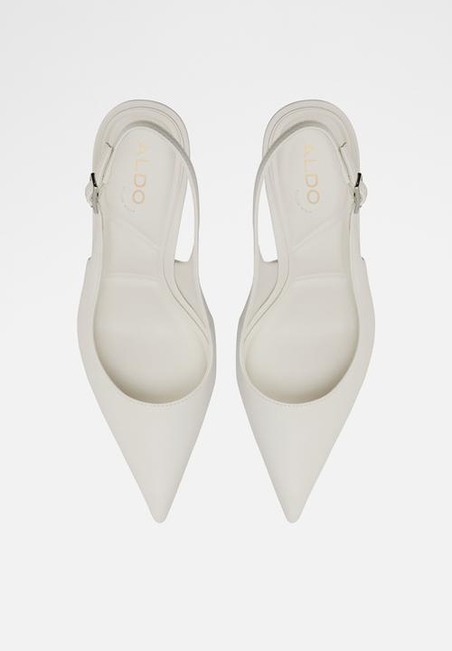 ALDO - Stessysling2.0 closed toe slingback - white/bone