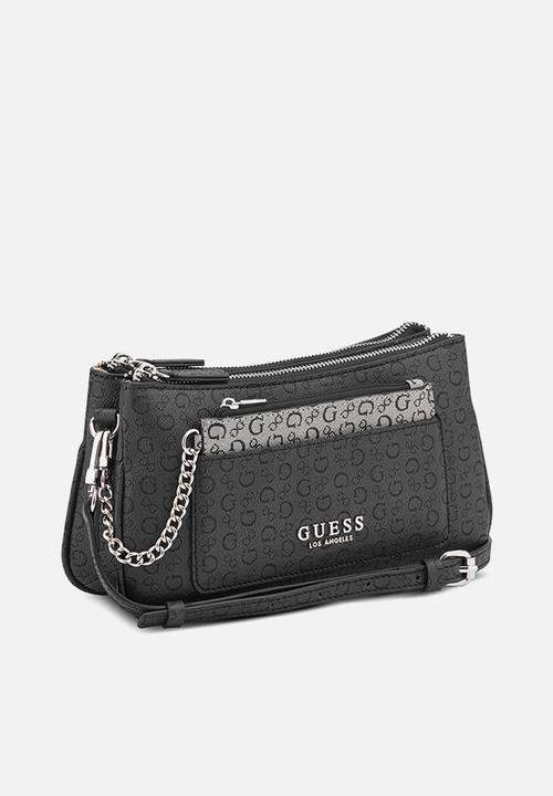 GUESS - Doris Mini Crossbody Top Zip - Coal Multi