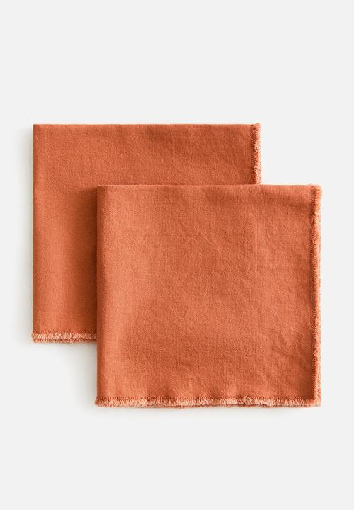 H&M - 2-pack linen-blend napkins - orange