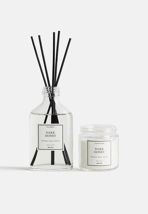 H&M - Scented candle in glass holder - dark honey