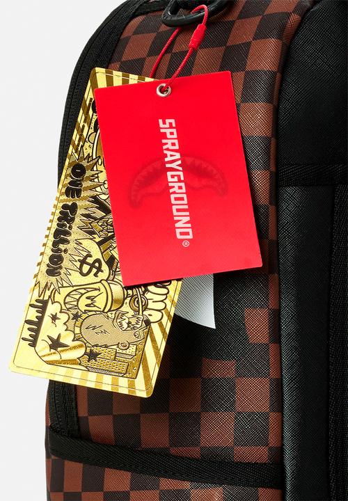 Sprayground - Sharks In Paris Gold Drip Backpack - Brown Multi