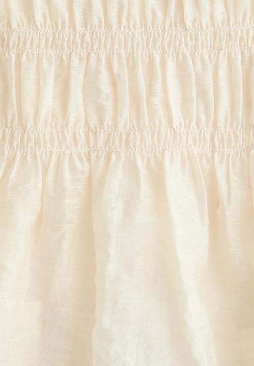 H&M - Smocked blouse - cream