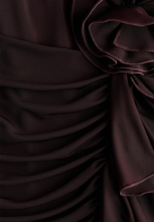 H&M - Flower-detail mini skirt - dark brown
