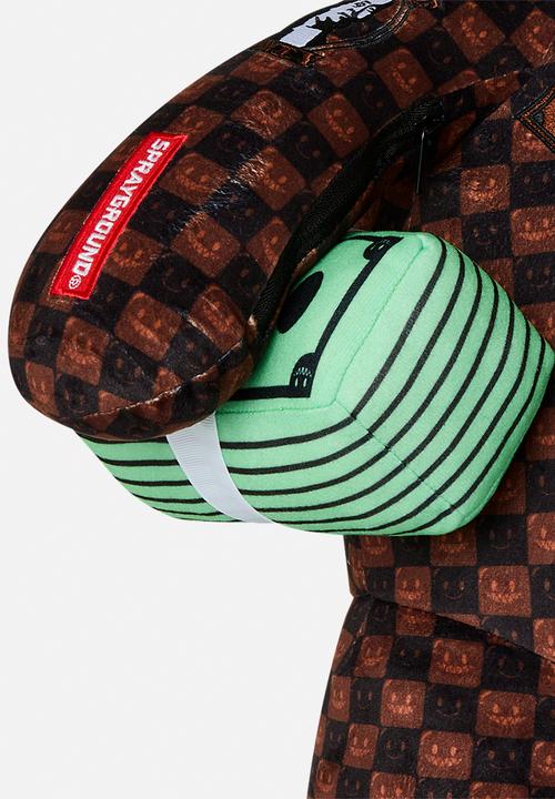 Sprayground - Sharks In Paris Bubble Brown Check Moneybear Backpack - Brown