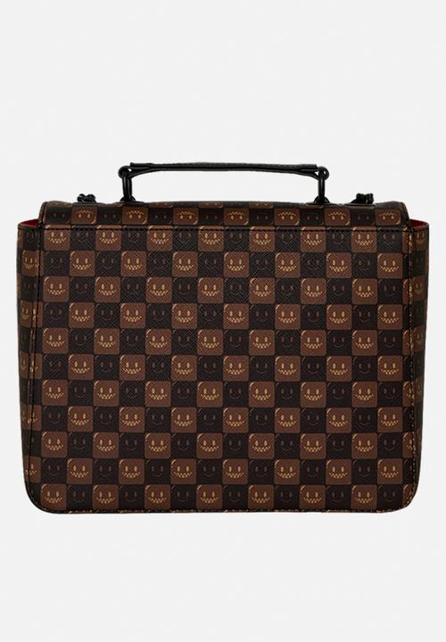 Sprayground - Sharks In Paris Bubble Brown Check Handbag - Brown
