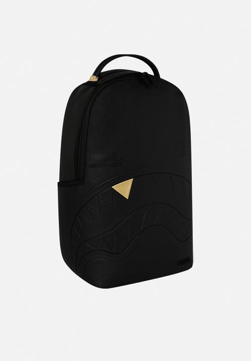 Sprayground - Blacked Out Embossed Gold Tooth Backpack - Black