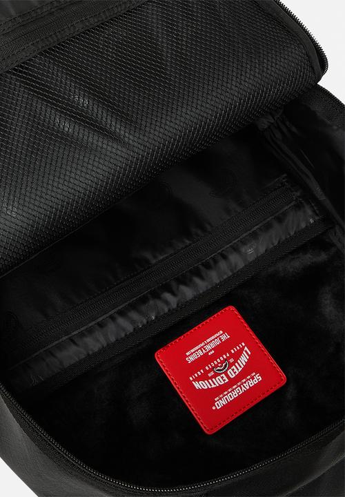 Sprayground - Blacked Out Embossed Gold Tooth Backpack - Black
