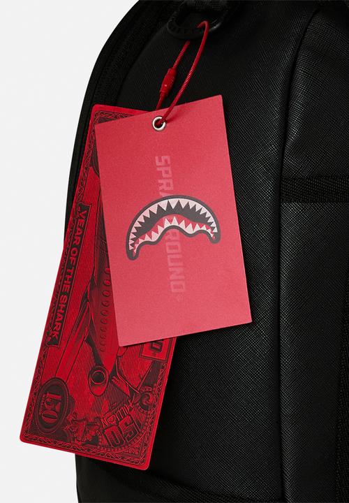 Sprayground - Blacked Out Embossed Gold Tooth Backpack - Black