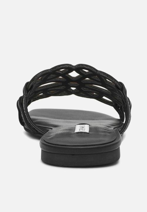Steve Madden - Lotus-cn slide - black leat