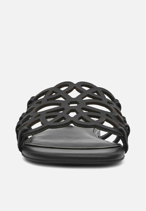 Steve Madden - Lotus-cn slide - black leat