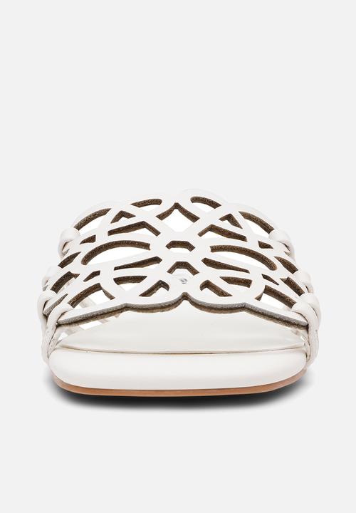 Steve Madden - Lotus-cn slide - white leat