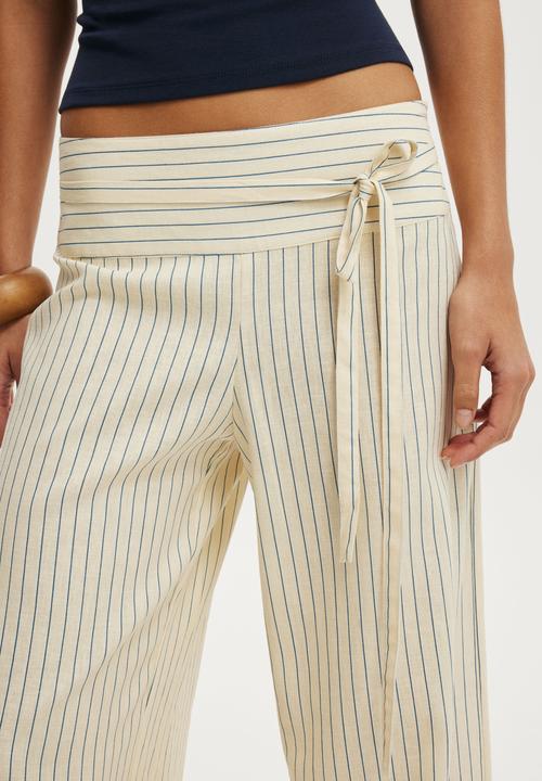 Cotton On - Haven Juno Pant - Vanilla Glow Stripe