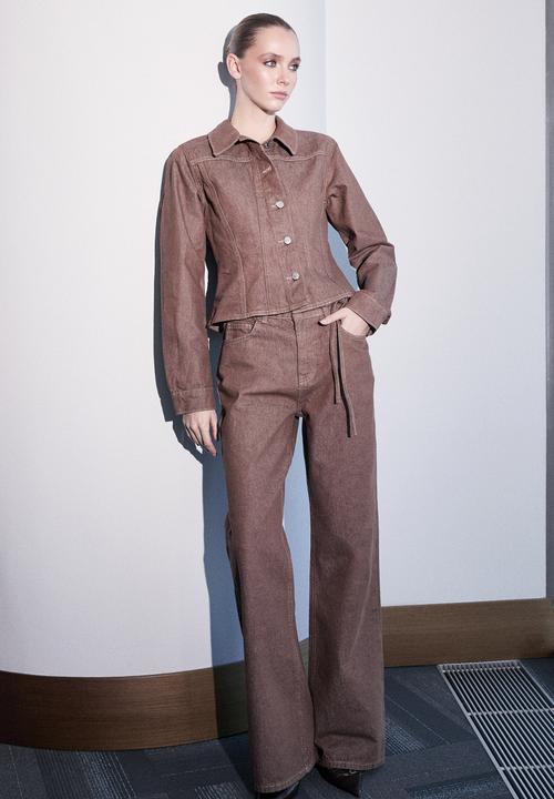 Trendyol - Limited Edition Fitted Cotton Trucker Jacket - Brown