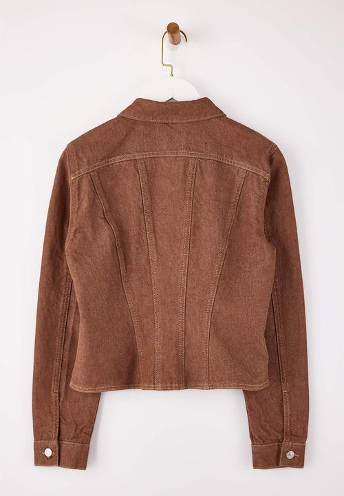 Trendyol - Limited Edition Fitted Cotton Trucker Jacket - Brown
