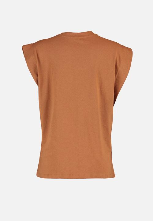 Trendyol - Basic Cotton Crew Neck T-Shirt - Cinnamon