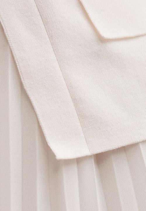 Forever New - Carrie woven mix knit dress in cream