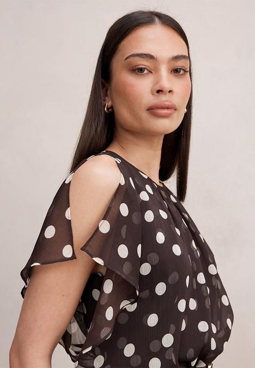Forever New - Dalton flutter sleeve midi dress in montale spot