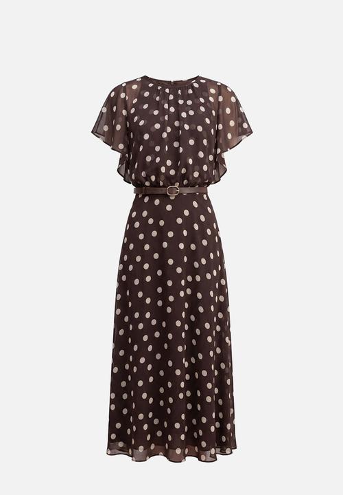 Forever New - Dalton flutter sleeve midi dress in montale spot