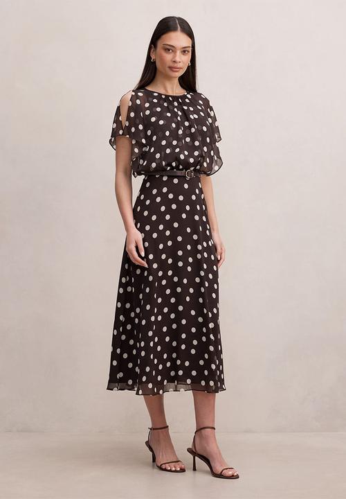 Forever New - Dalton flutter sleeve midi dress in montale spot