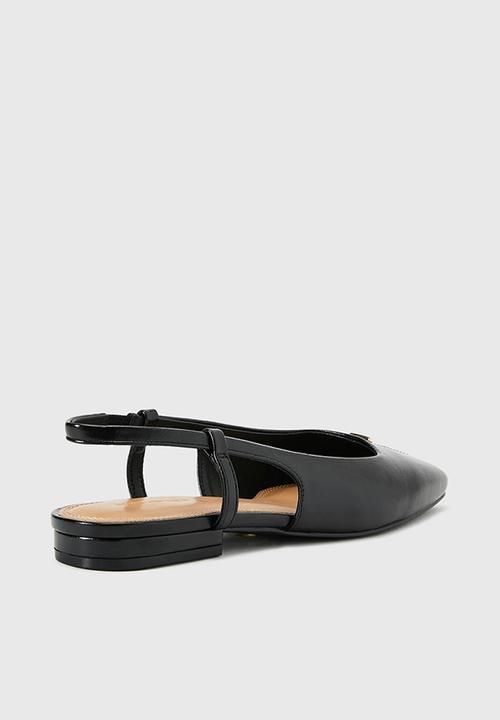 Forever New - Grace centre seam detail slingback flat - black