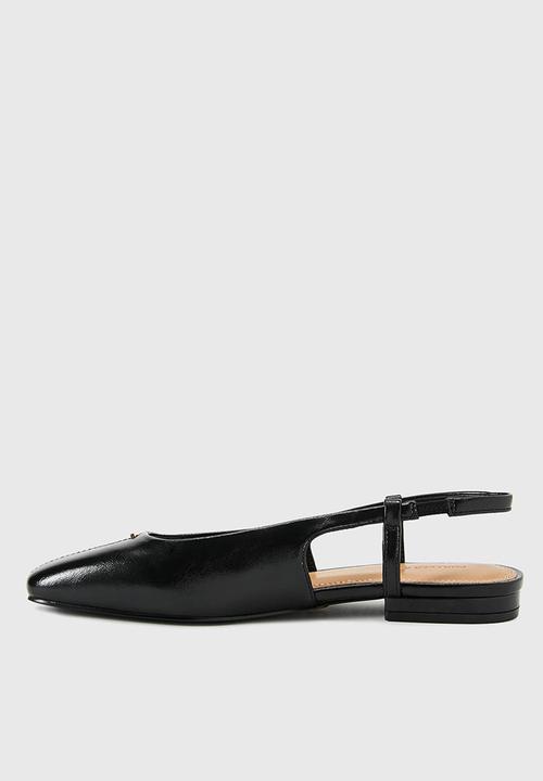 Forever New - Grace centre seam detail slingback flat - black