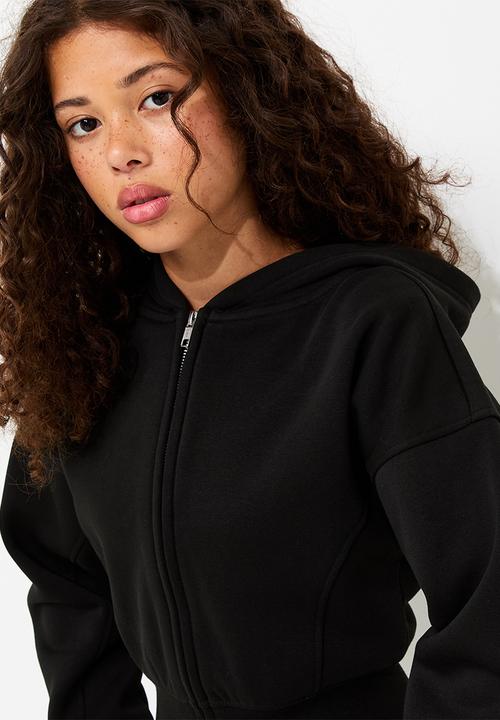 New Look - Vde Max Zip Through Hoodie - Black