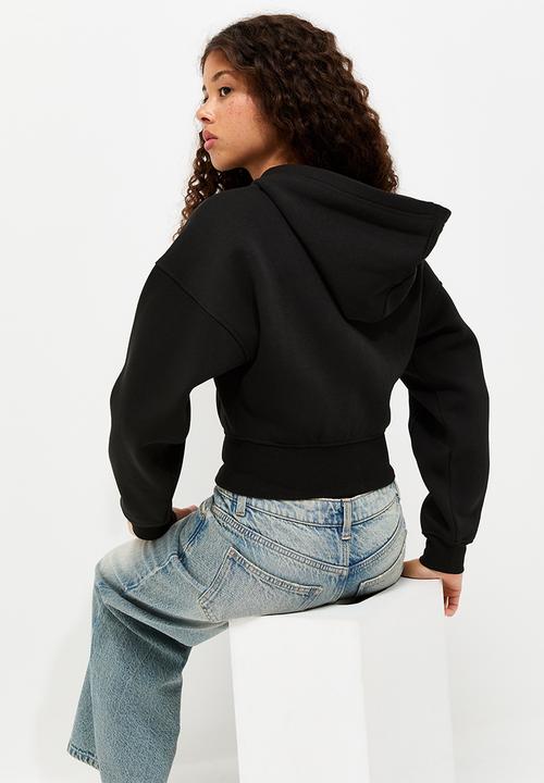 New Look - Vde Max Zip Through Hoodie - Black