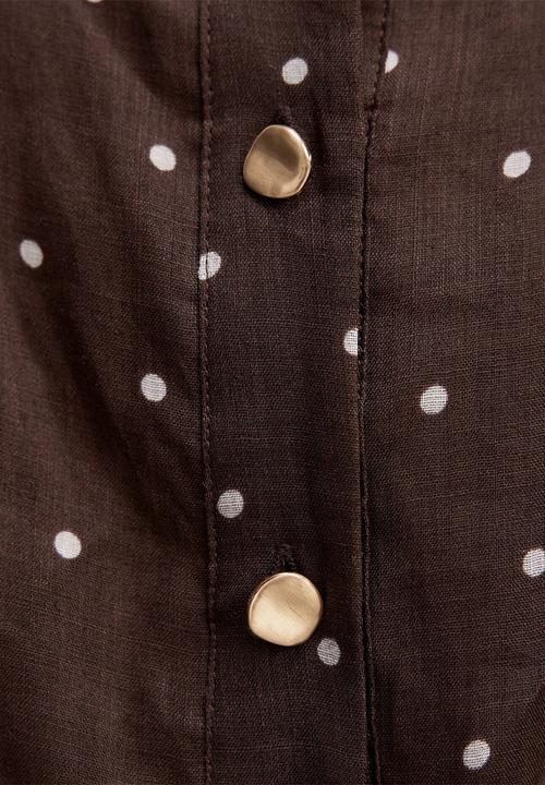 Forever New - Jemma v neck blouse in luxton spot