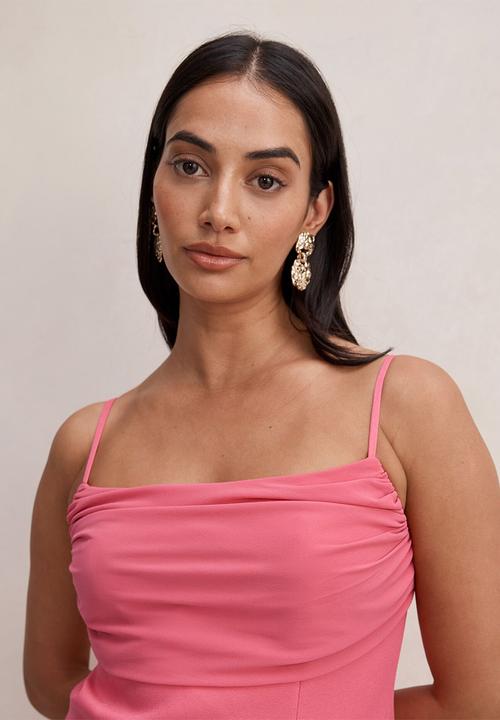 Forever New - Sully folded cowl mini dress in hot pink